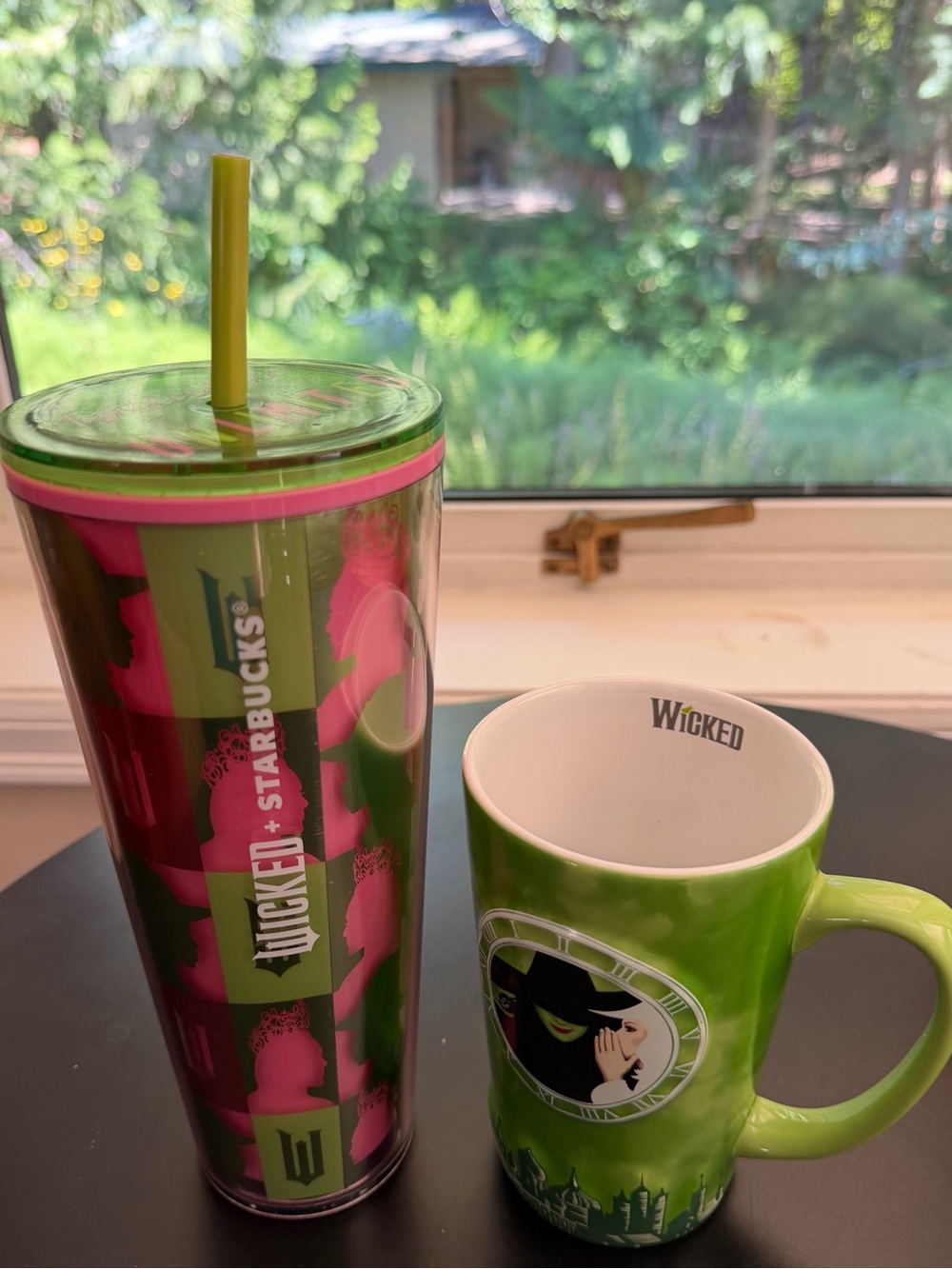 Starbucks Wicked Green and Pink Tumbler & Green Mug Set